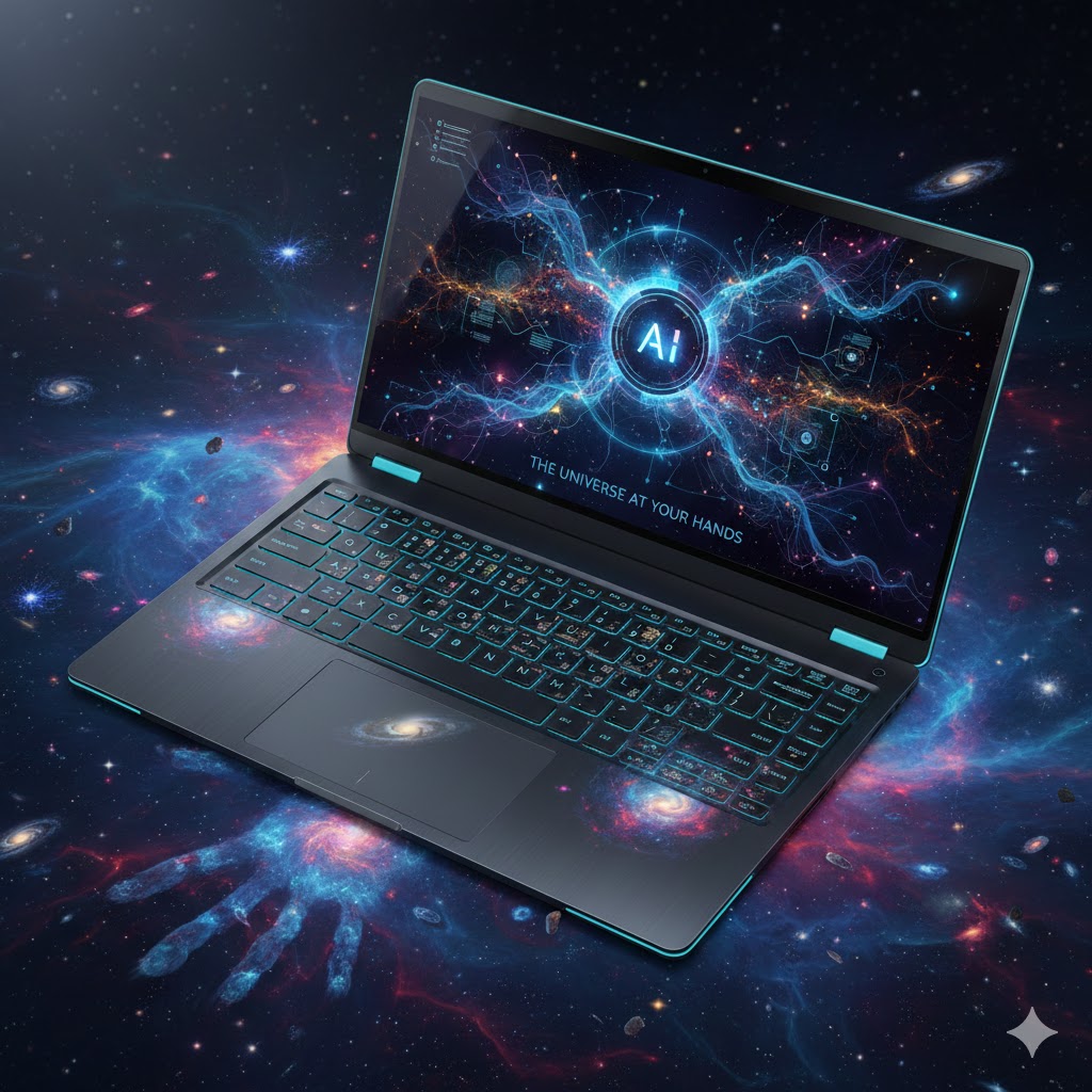 High-performance slim laptop with a vibrant 4K display and backlit keyboard